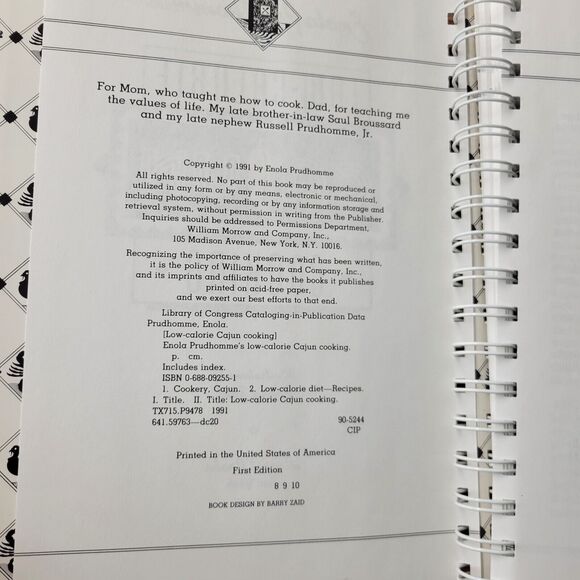 Enola Prudhomme's Low-Calorie Cajun Cooking Book Enola Prudhomme Paperback 1991 - Picture 4 of 15